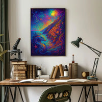 Mythical Sea Creature Fantasy Art Poster Print