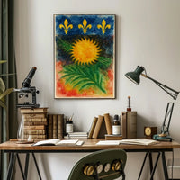 Sun Fleur De Lis Heritage Poster