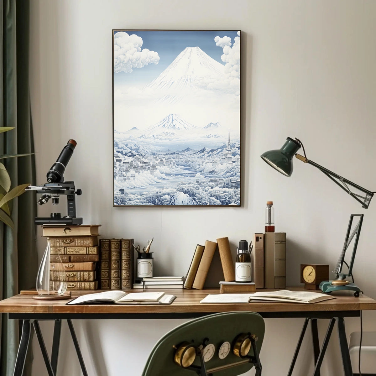 Japanese Mountain Serenity: Cultural or Heritage Poster