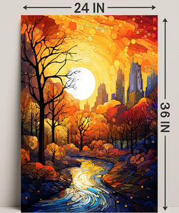 Autumnal Cityscape Poster