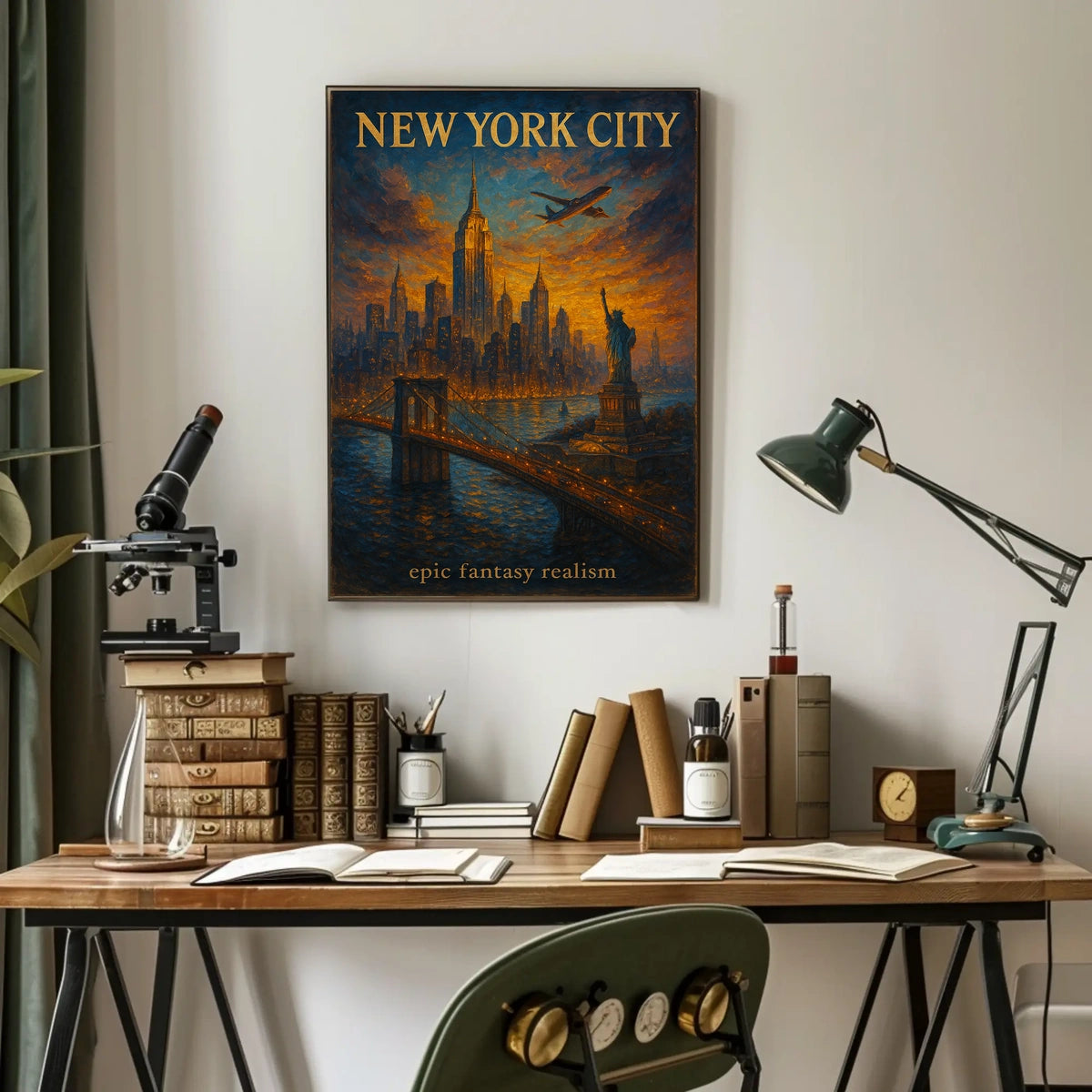 New York City Epic Fantasy Realism Poster