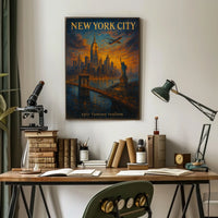 New York City Epic Fantasy Realism Poster