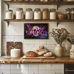 Floral Skull Art Poster
