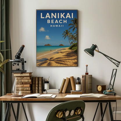 Lanikai Beach Hawaii Peaceful Tropical Paradise Poster