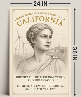 California Golden State Poster PosterGoat