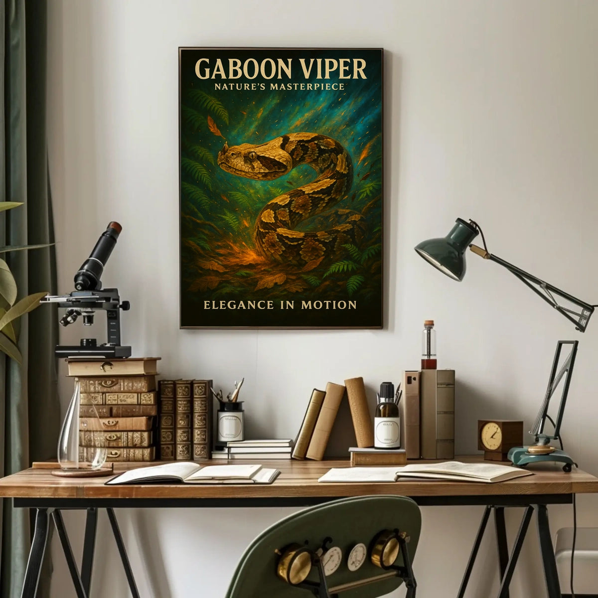 Gaboon Viper Natures Masterpiece Poster