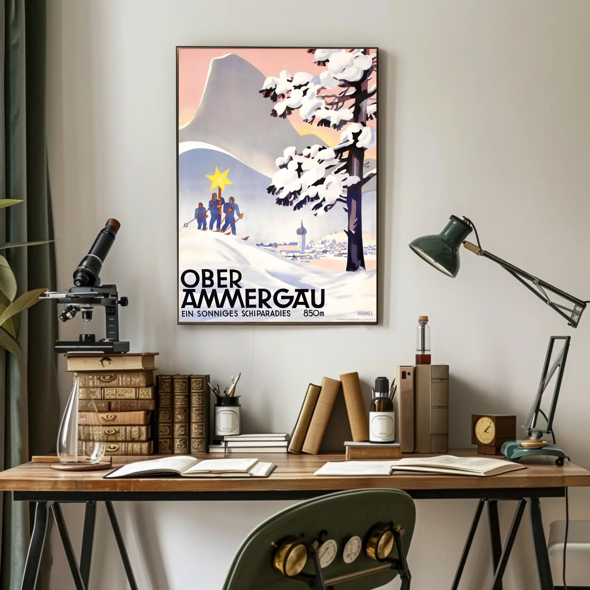Oberammergau Ski Paradise Poster PosterGoat