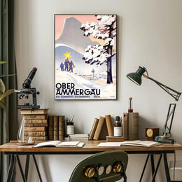 Oberammergau Ski Paradise Poster PosterGoat