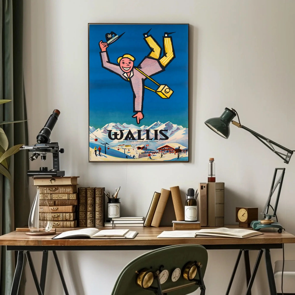 Wallis Swiss Adventure Awaits Poster
