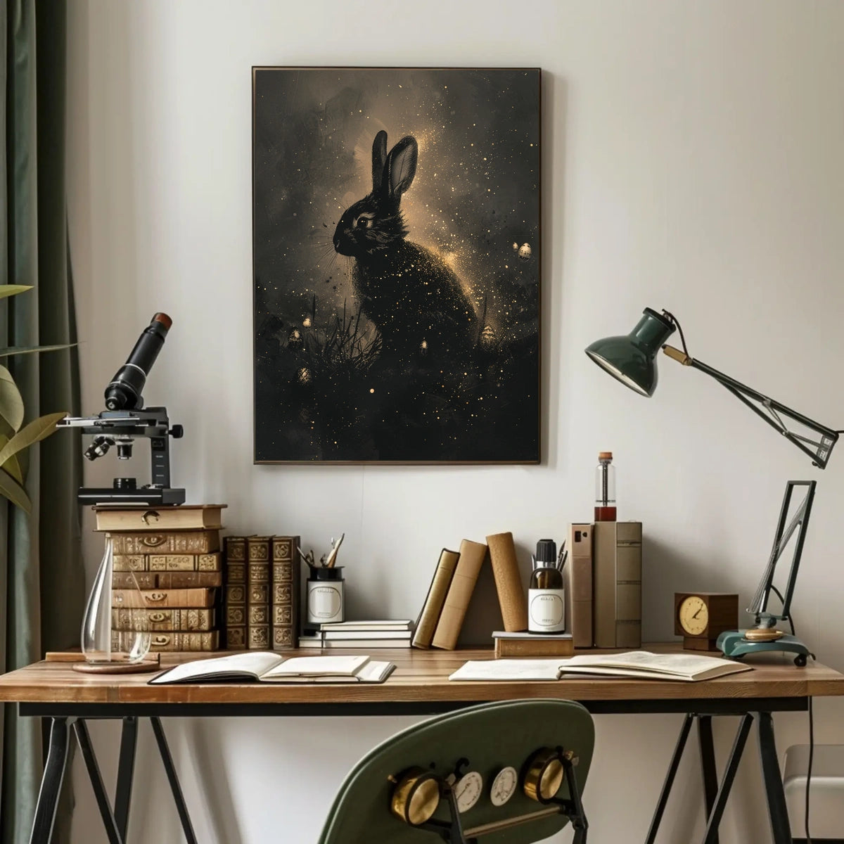 Enchanted Night Rabbit Poster