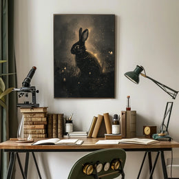 Enchanted Night Rabbit Poster