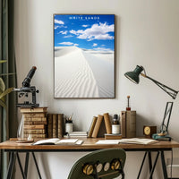 White Sands Travel Poster Minimalist Desert Print