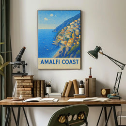 Amalfi Coast Poster Wall Art For Coastal Decor And Travel