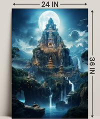 Enchanted Mountain Citadel Poster