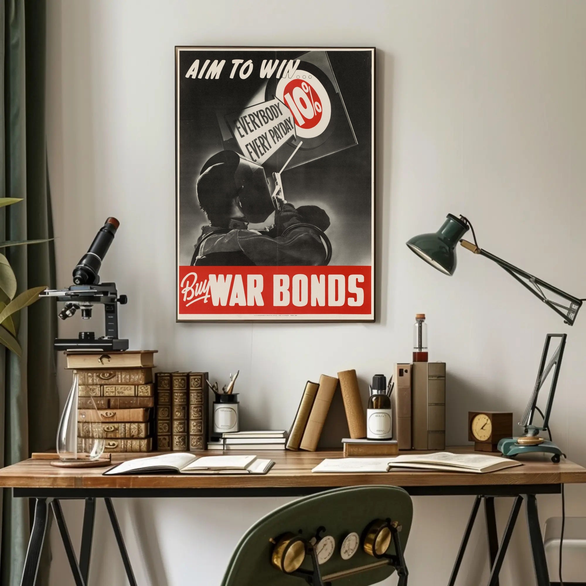 Aim to Win: Buy War Bonds Poster PosterGoat