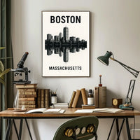 Boston Skyline Massachusetts Poster