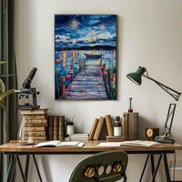 peaceful lakeside Poster