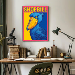 Shoebill Illustration Poster