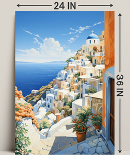 Scenic Santorini Poster