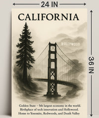 California The Golden State Poster PosterGoat