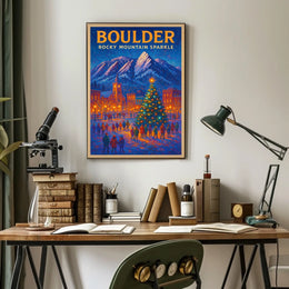 Boulder Rocky Mountain Sparkle Poster