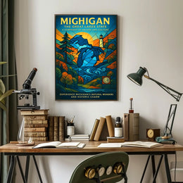 Michigan - The Great Lakes State Poster