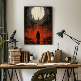 The Enigmatic Cloaked Figure Poster
