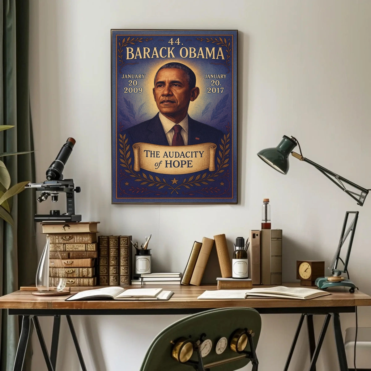 Barack Obama Portrait for Historical Presidential Poster