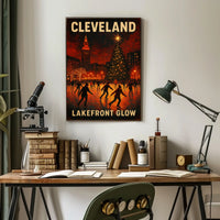 Cleveland Lakefront Glow Poster