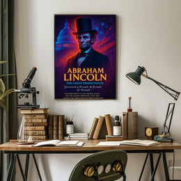 Abraham Lincoln Patriotic Historical or Presidential Poster PosterGoat