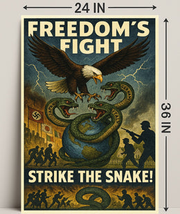 Freedom's Fight Strike the Snake! Poster PosterGoat