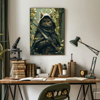 The Enigmatic Feline Adventurer Poster PosterGoat