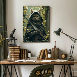 The Enigmatic Feline Adventurer Poster PosterGoat