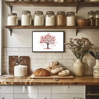 Autumn Serenity Tree Poster: Vibrant Fall Illustration