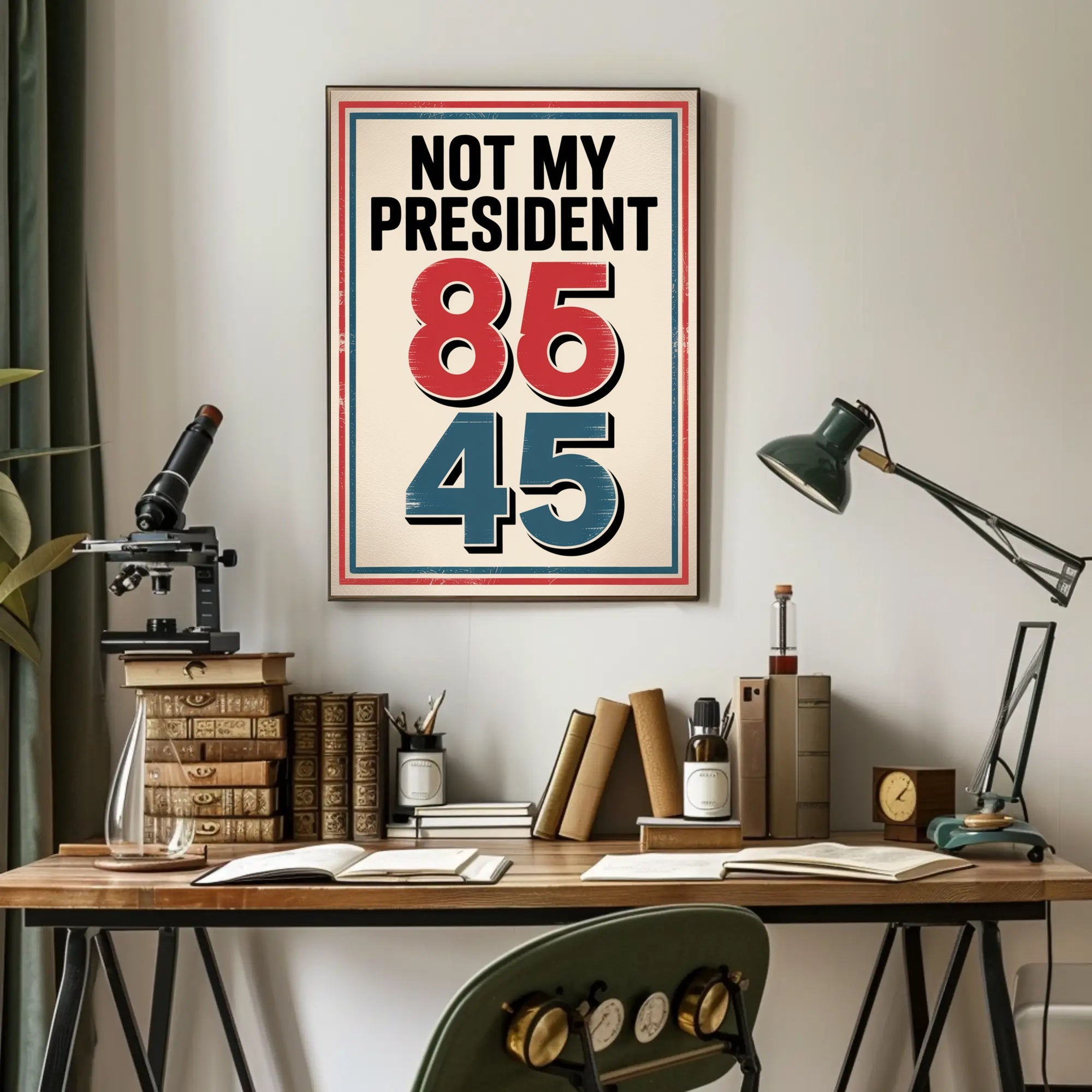 NOT MY PRESIDENT Bold Political or Propaganda Poster