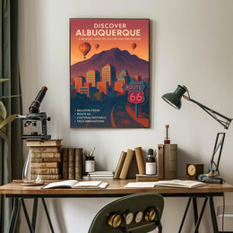 Albuquerque Cultural Hub Culture Innovation Hot Air Balloons Poster