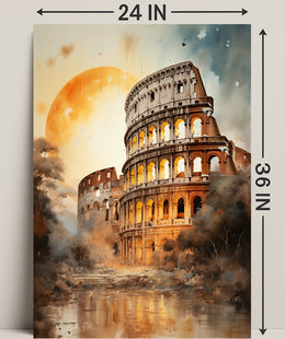 Colosseum At Dusk Poster