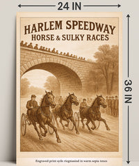 Harlem Speedway Horse Racing Poster PosterGoat