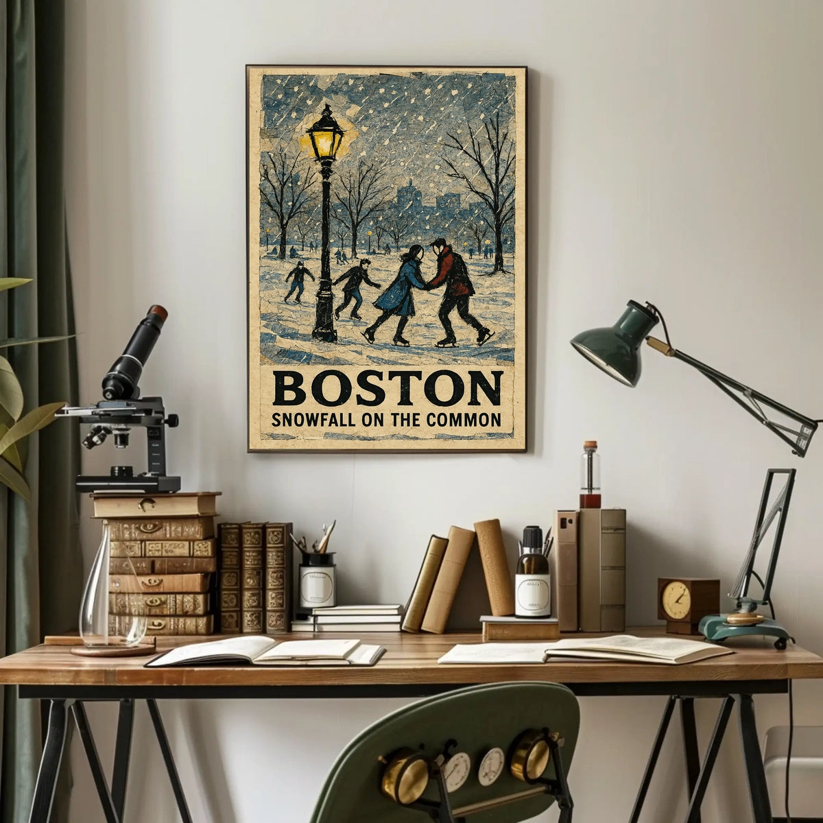 Boston Snowfall on the Common Poster