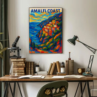 Amalfi Coast Vibrant Escape Poster Wall Art For Home Decor