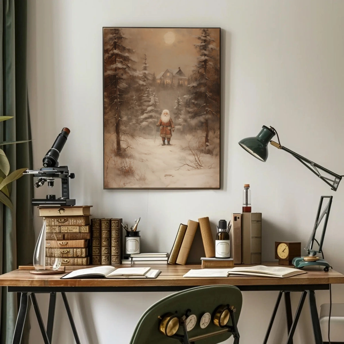 Winter Wonderland With Santa Poster