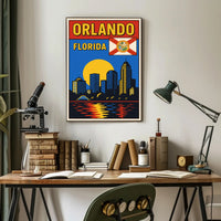 Orlando, Florida Skyline Poster PosterGoat