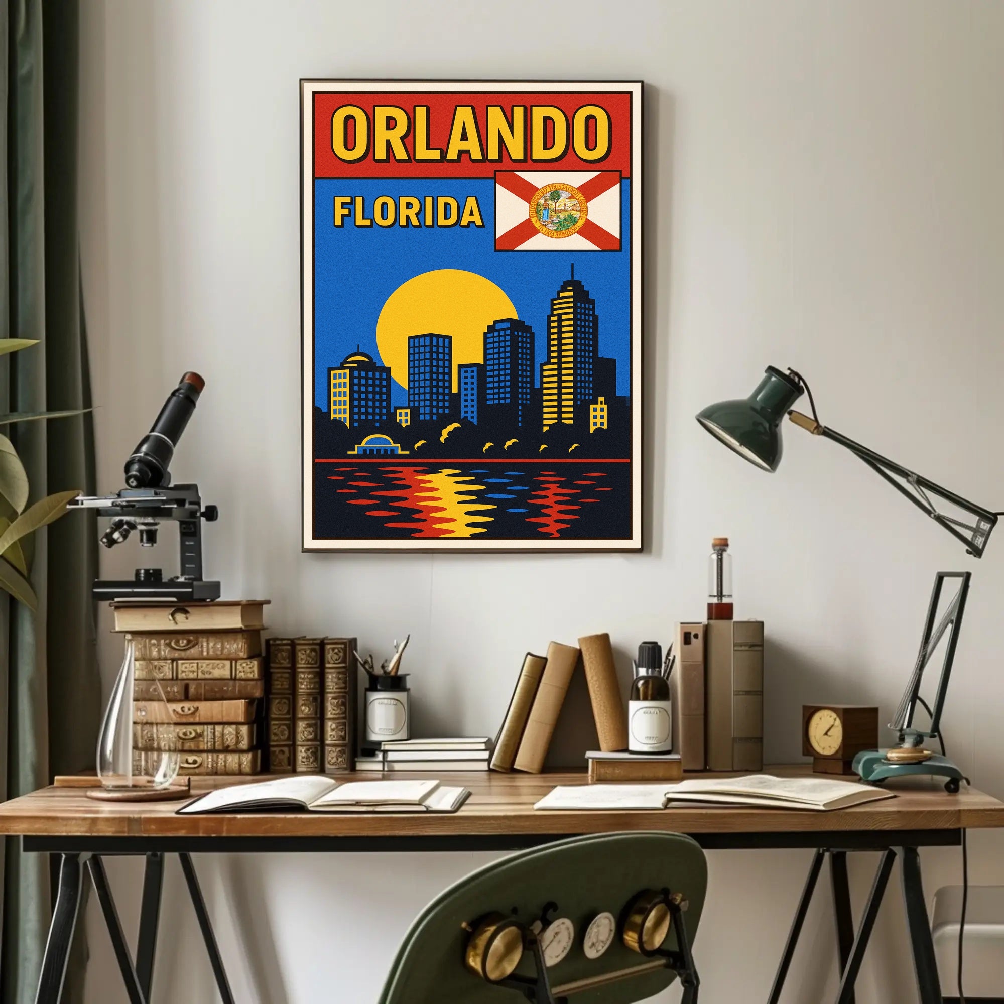 Orlando, Florida Skyline Poster PosterGoat