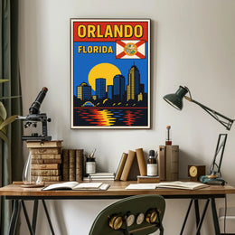 Orlando, Florida Skyline Poster PosterGoat
