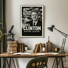 Bill Clinton 42nd President of the United States Digital Montaje Poster