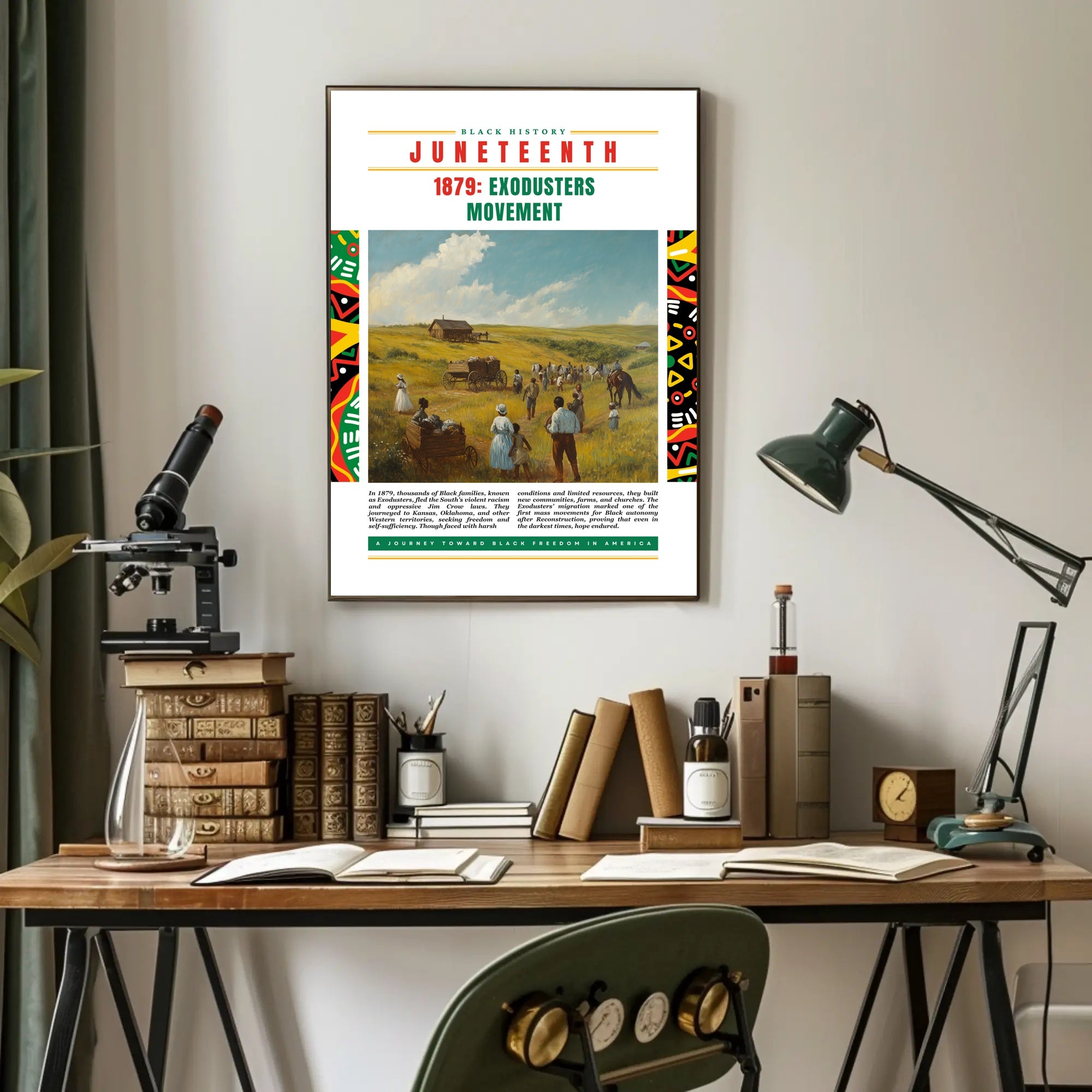 Juneteenth Exodusters Migration Commemoration Cultural or Heritage Poster