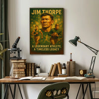 Jim Thorpe Iconic Sports Legend Poster