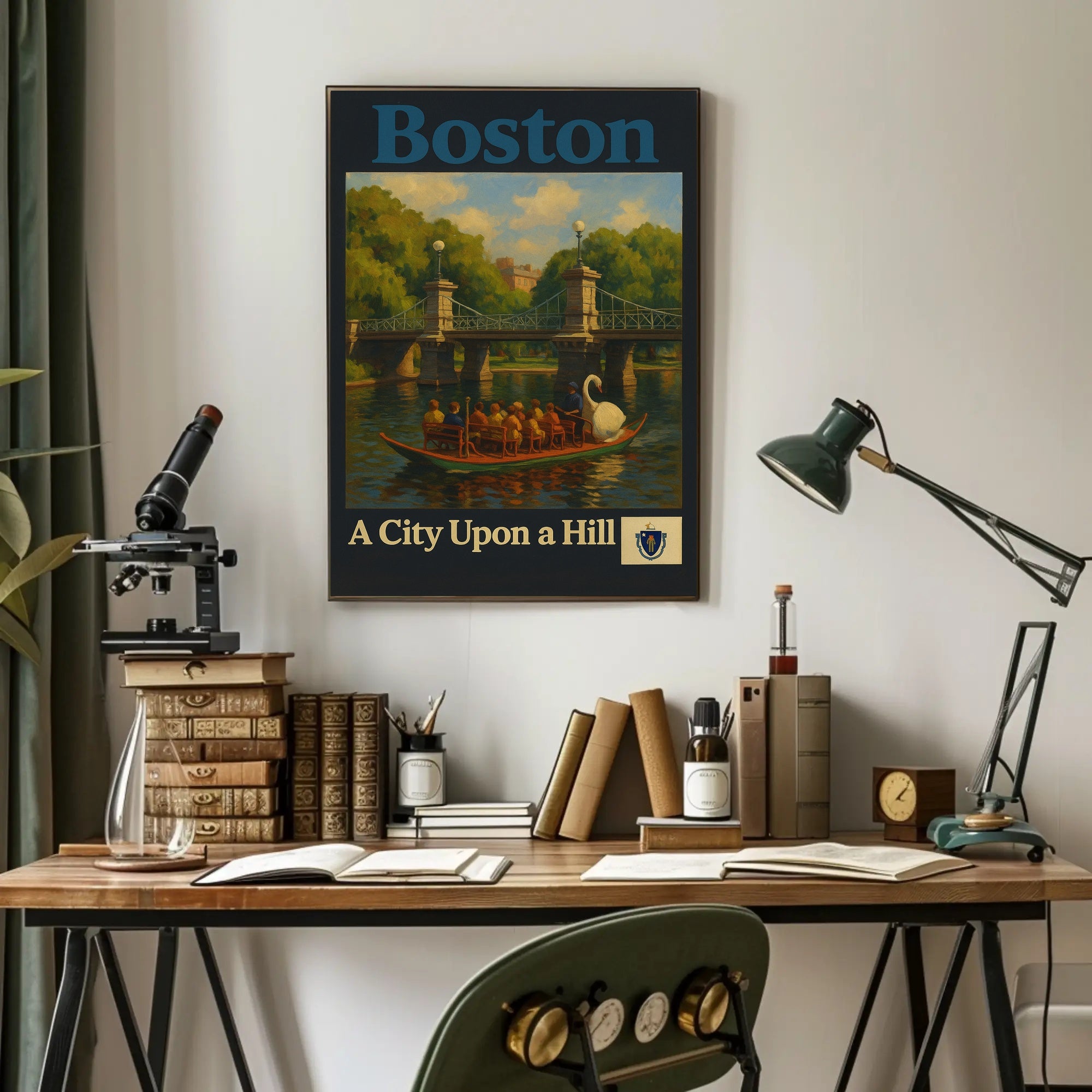 Boston: Serene Public Garden Travel Poster