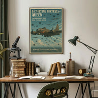B-17 Flying Fortress in Action WWII Poster