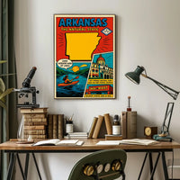 Arkansas Attractions Lakes Hot Springs National Park Poster